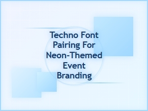 Neon-Themed Event Branding with Futuristic Techno Fonts